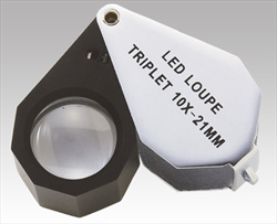 Kính lúp 10X có đèn LED AS ONE 1-2610-01 W-LED10